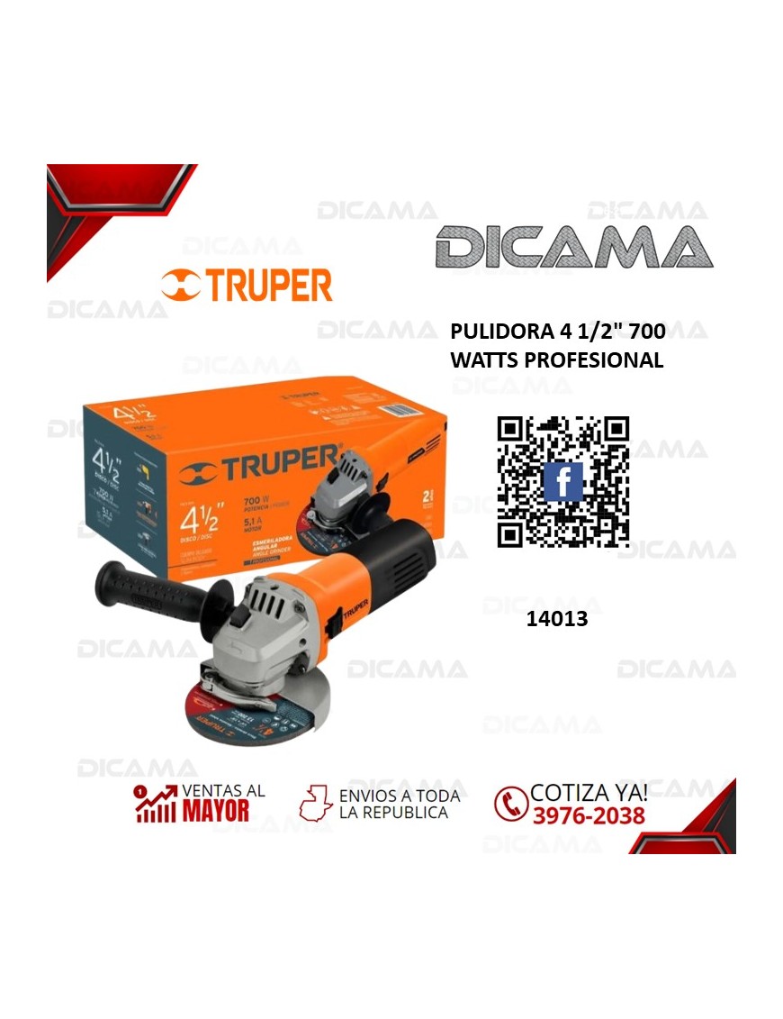 PULIDORA 4 1/2 700 WATTS PROFESIONAL TRUPER 14013