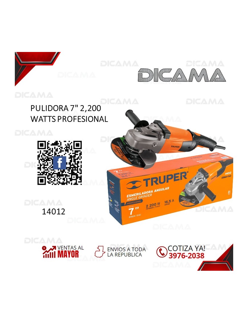 PULIDORA 7 2,200 WATTS PROFESIONAL TRUPER 14012