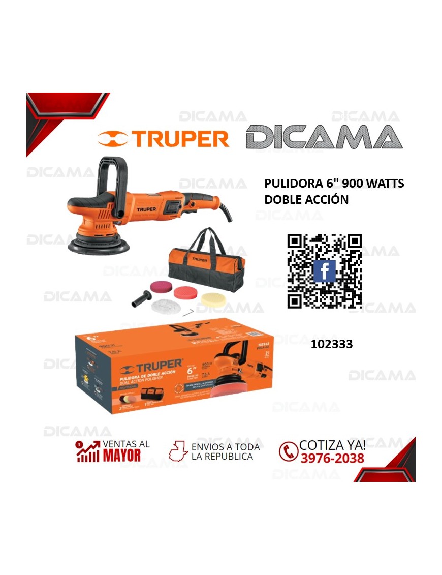 PULIDORA 6 900 WATTS DOBLE ACCIÓN TRUPER 102333