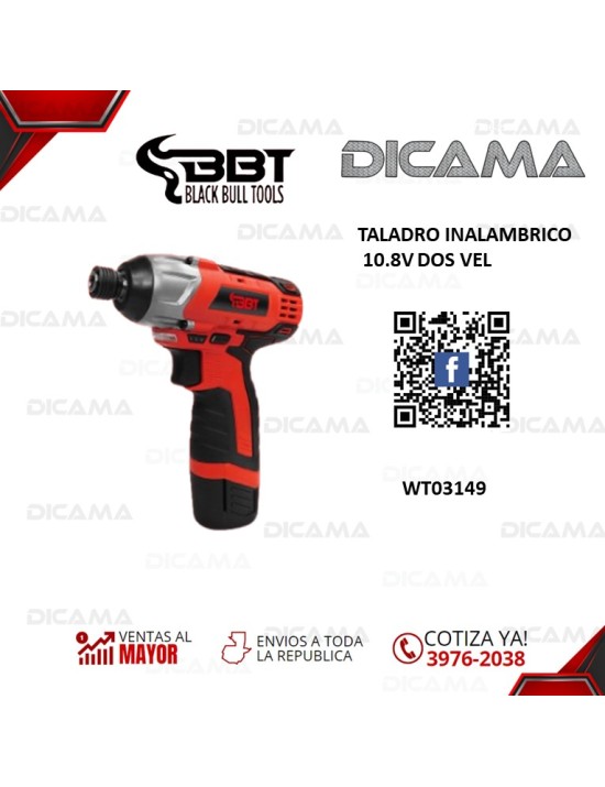 BARRENO INALAMBRICO 10.8V DOS VEL BBT WT03149