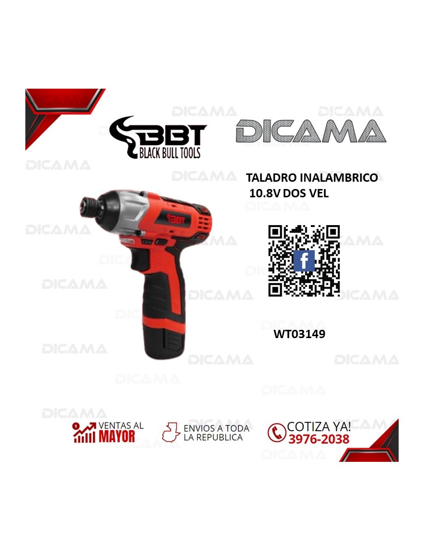 BARRENO INALAMBRICO 10.8V DOS VEL BBT WT03149