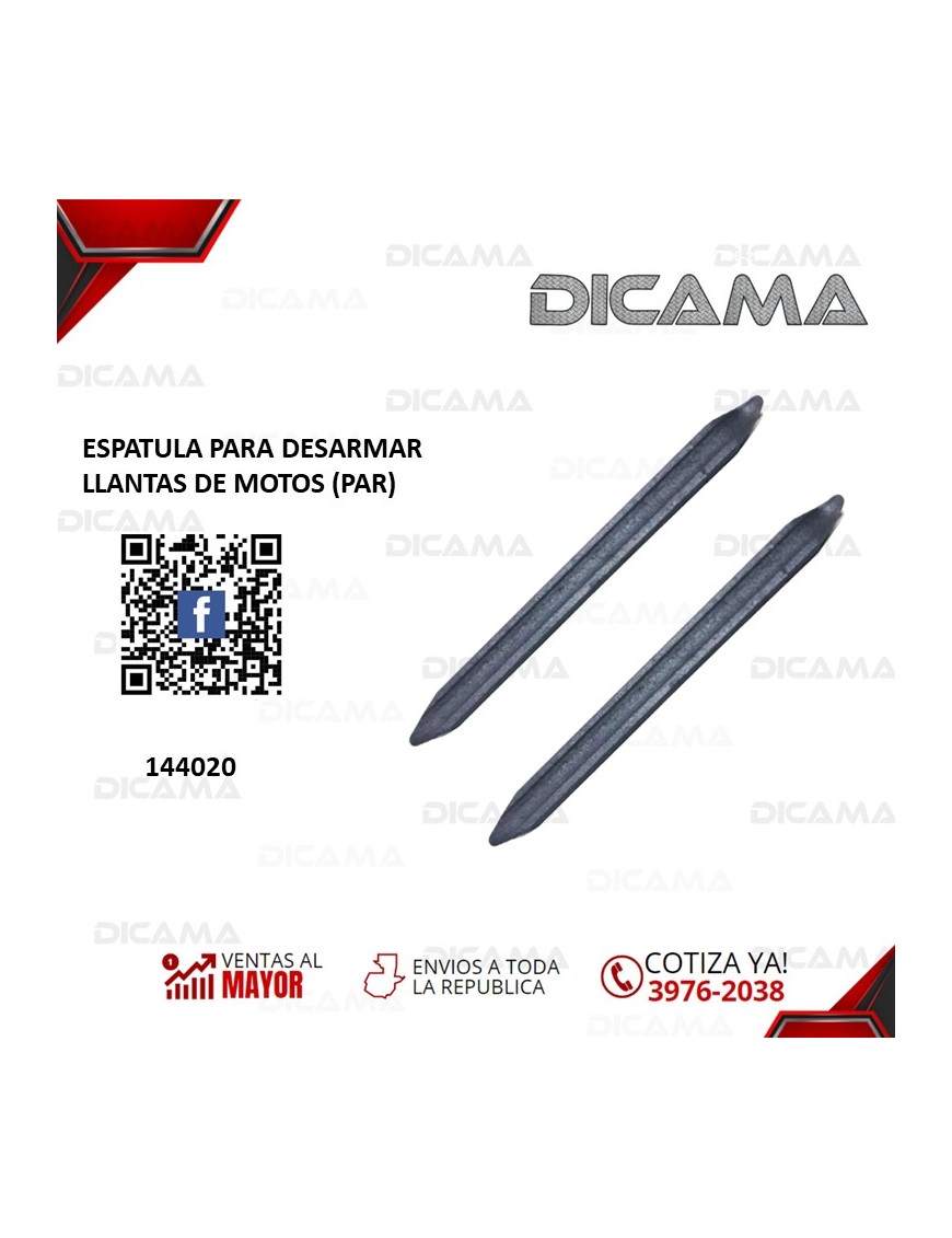 ESPATULA 10" PARA DESARMAR LLANTAS DE MOTOS (PAR)