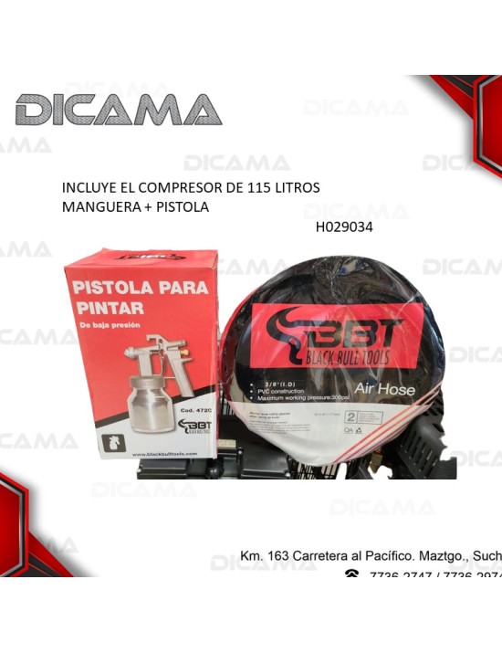 COMPRESOR AIRE 3 HP 115LTS VERTICAL