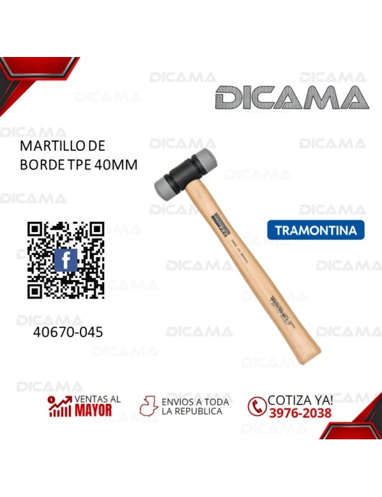 MARTILLO DE HULE 40MM TRAMONTINA 40670-045
