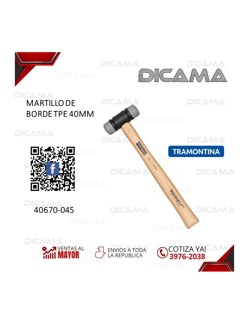 MARTILLO DE HULE 40MM TRAMONTINA 40670-045