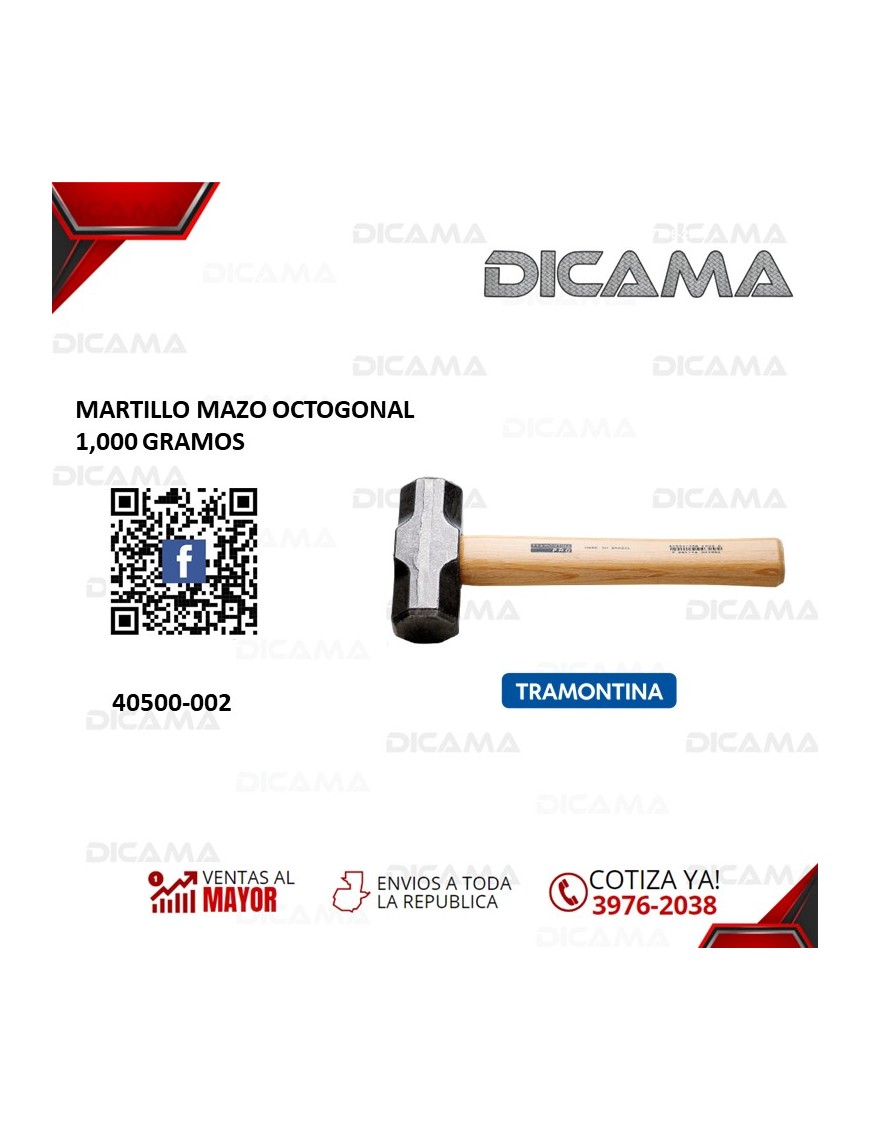 MARTILLO DE BOLA 1,000 GRAMOS TRAMONTINA 40500-002