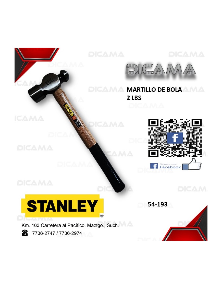MARTILLO DE BOLA 32 ONZAS STANLEY 54-193