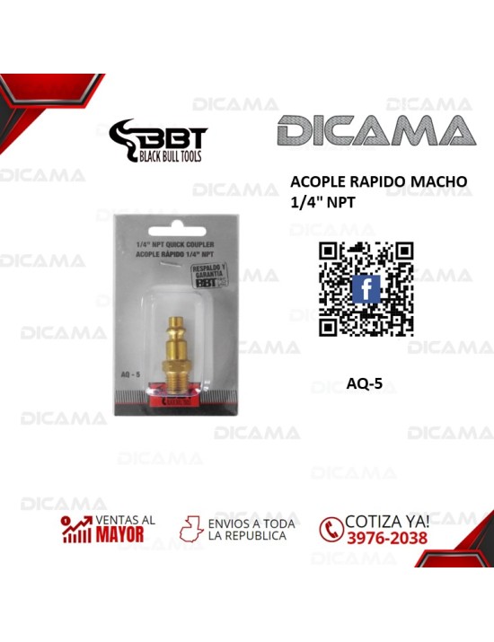ACOPLE RAPIDO MACHO 1/4" NPT