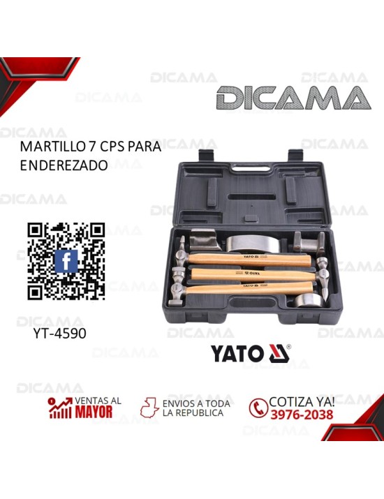 MARTILLO 7 PZS PARA ENDEREZADO YATO YT-4590