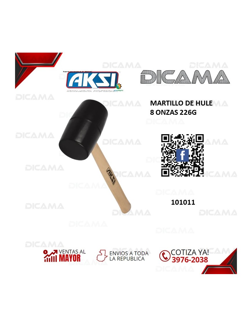 MARTILLO DE HULE 8 ONZAS 226G AKSI 101011