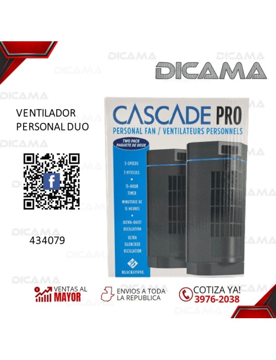 VENTILADOR TORRE PERSONAL DUO CASCADE PRO 434079