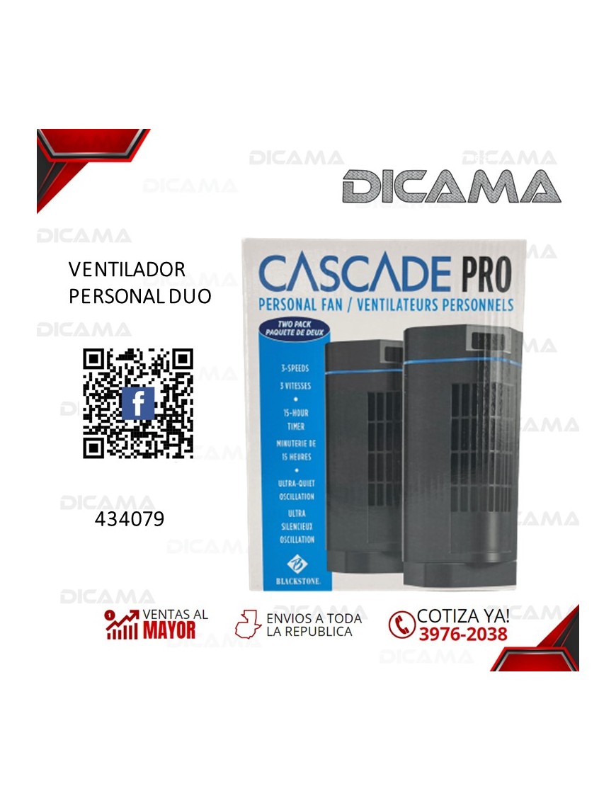 VENTILADOR TORRE PERSONAL DUO CASCADE PRO 434079