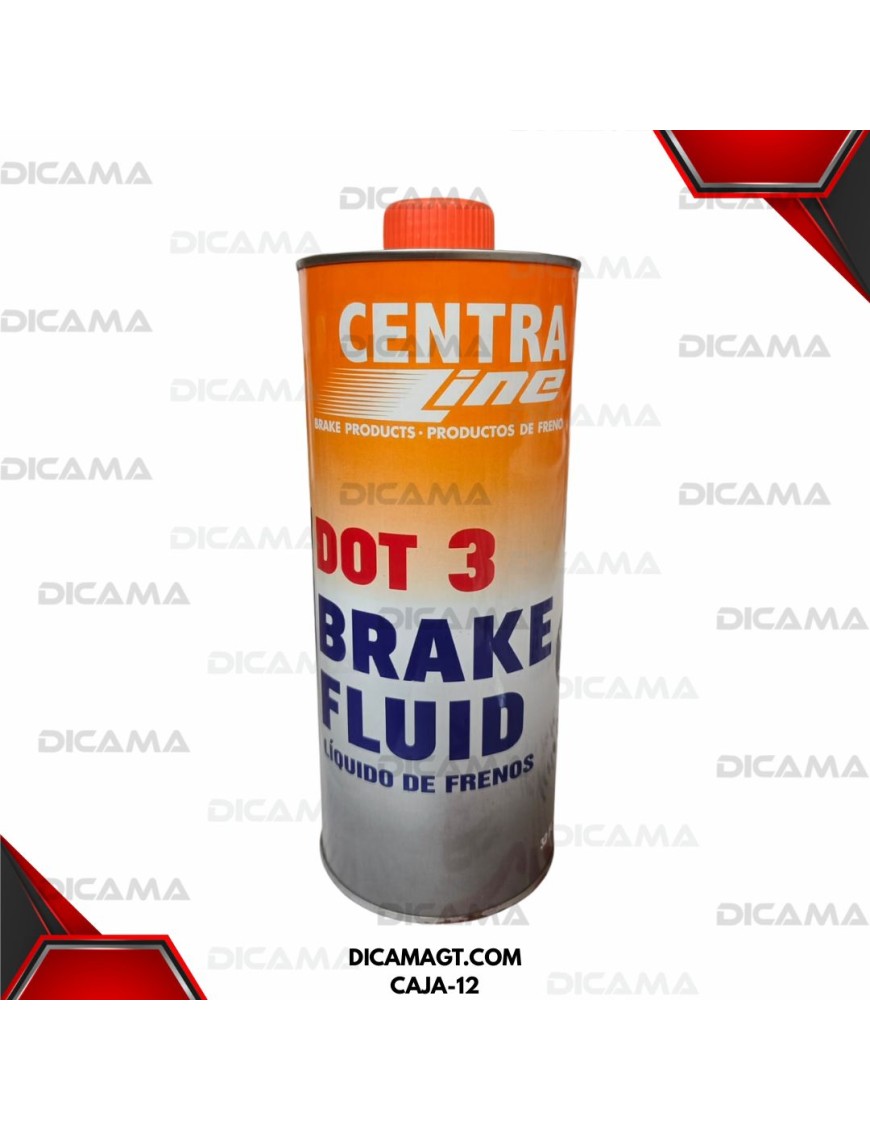 LIQUIDO DE FRENOS LITRO DOT-3 32 ONZAS 12CC CENTRALINE CAJA-12