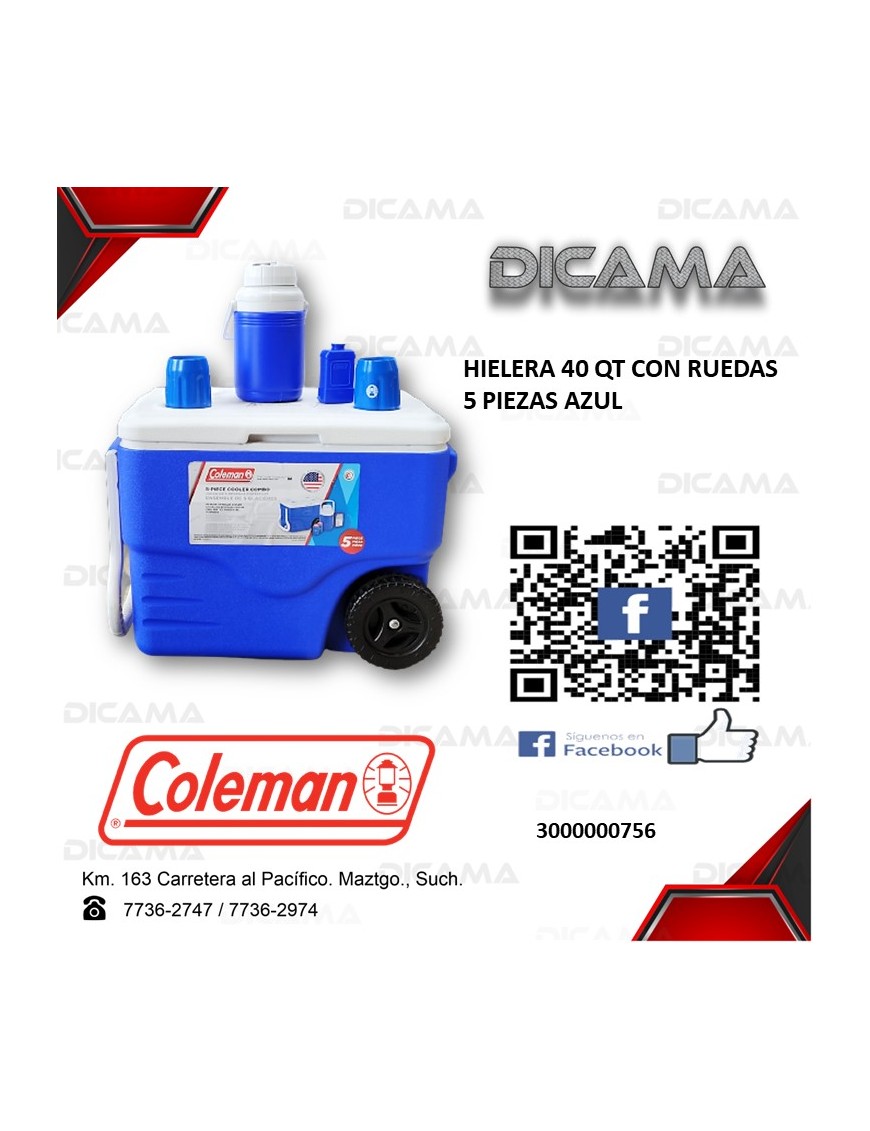 HIELERA 48 QT  ROJA COLEMAN 2209886