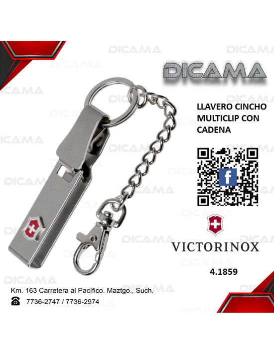 LLAVERO CINCHO MULTICLIP CADENA VICTORINOX 4.1859