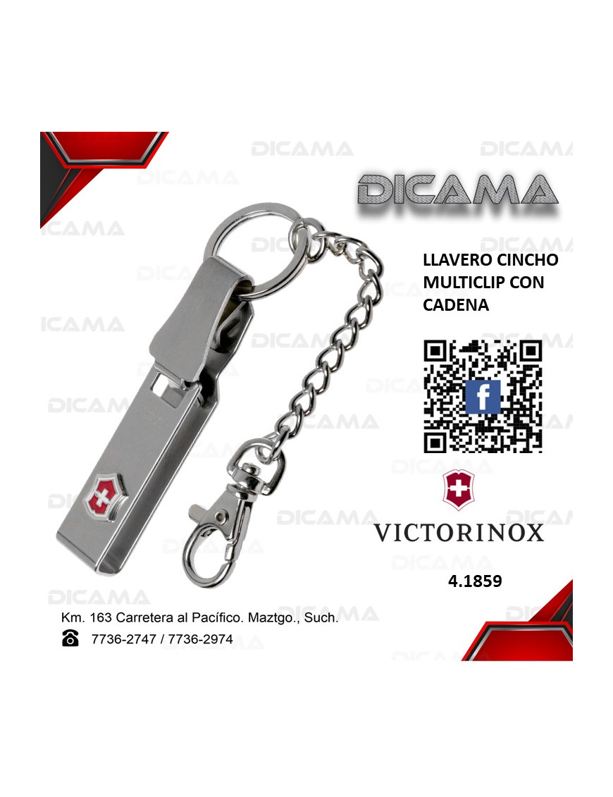 LLAVERO CINCHO MULTICLIP CADENA VICTORINOX 4.1859