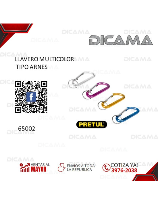 LLAVERO MULTICOLOR TIPO ARNES PRETUL 65002