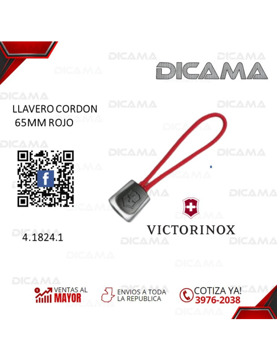 LLAVERO CORDON 65MM ROJO VICTORINOX 4.1824.1