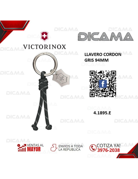 LLAVERO CORDON GRIS 94MM VICTORINOX 4.1895.E