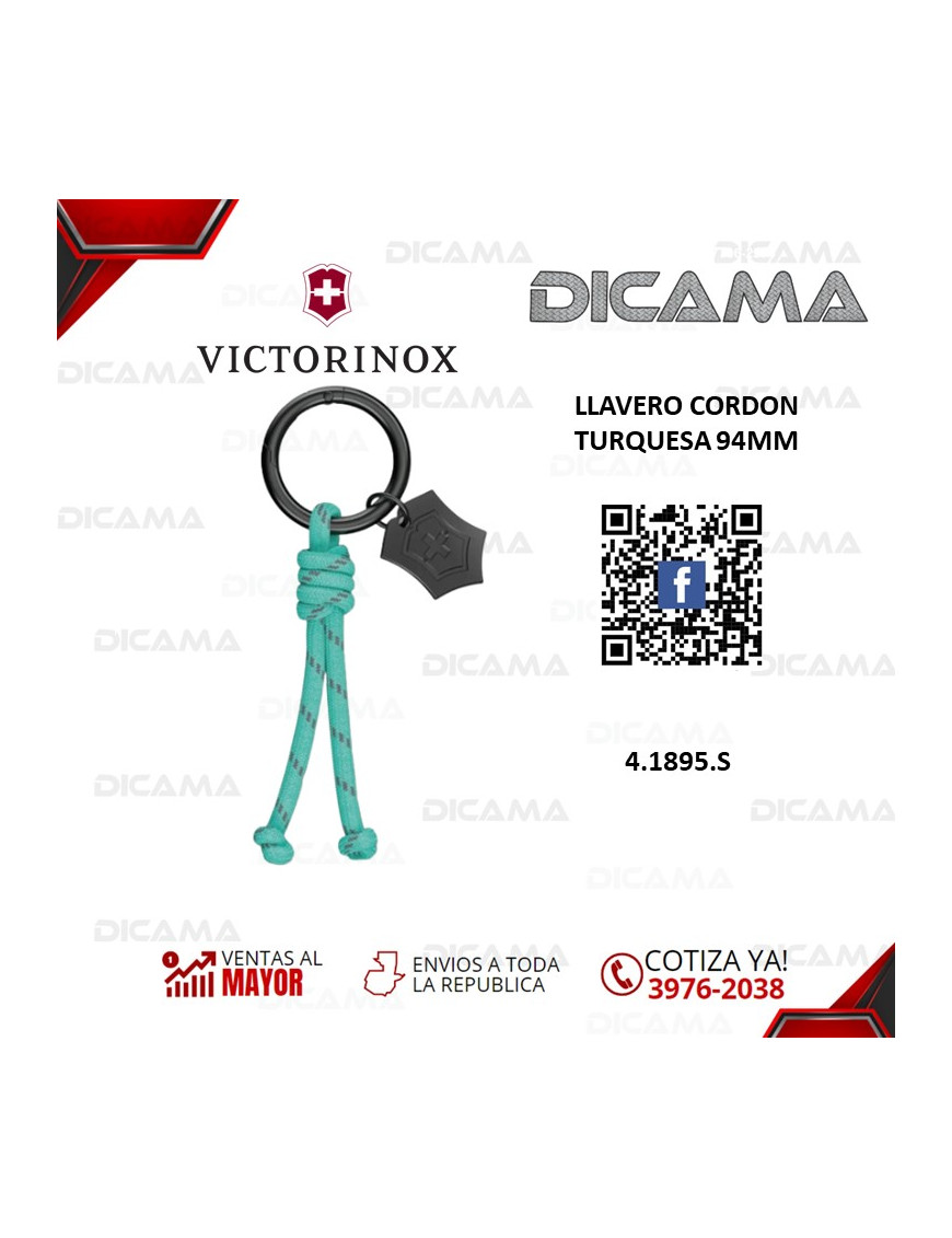 LLAVERO CORDON TURQUESA 94MM VICTORINOX 4.1895.S