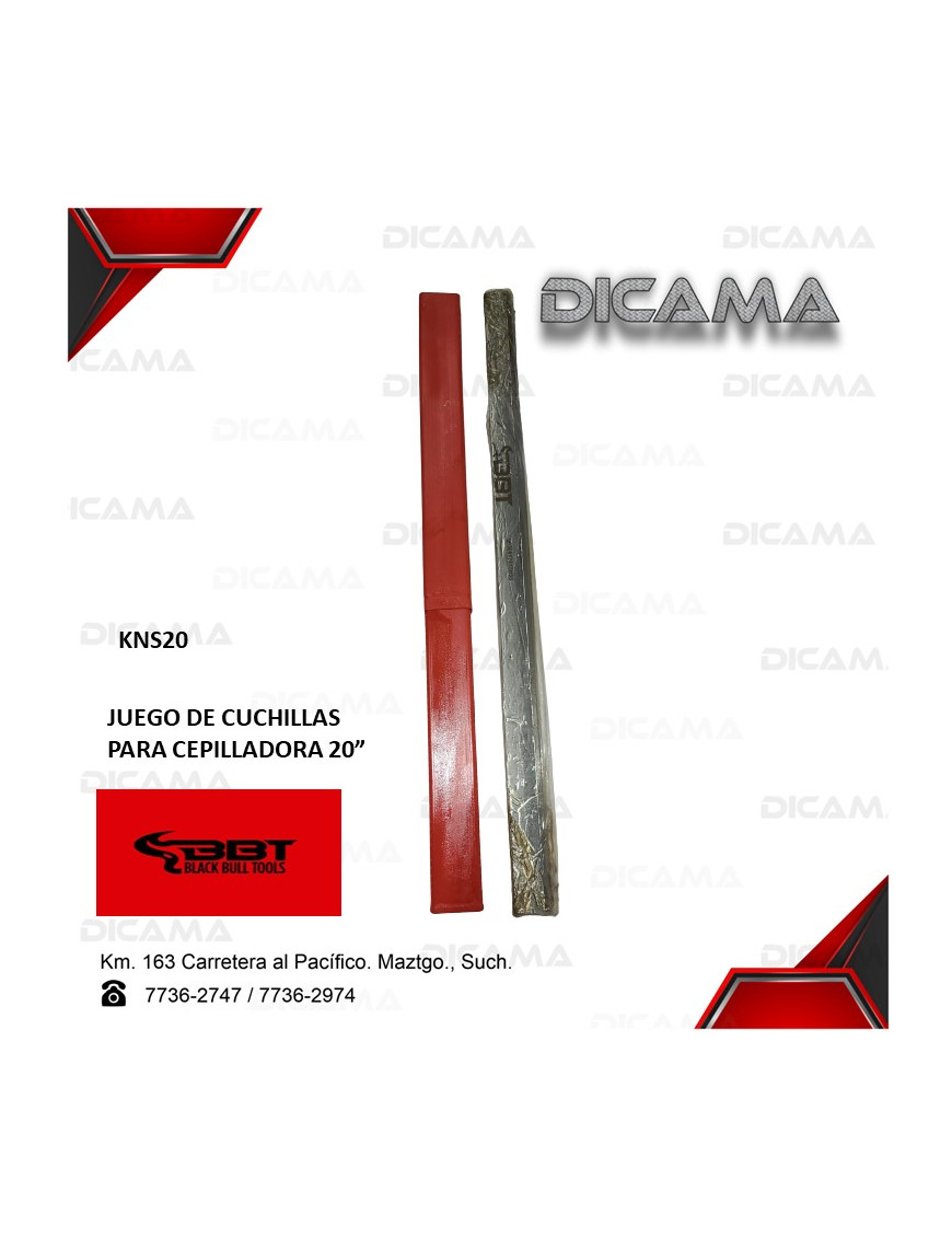 CUCHILLAS PARA CEPILLADORA 20 BBT KNS20