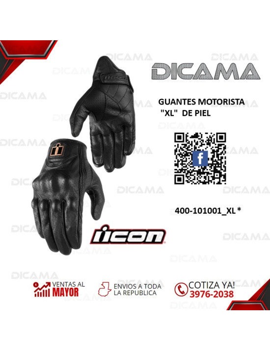 GUANTES MOTORISTA  XL  DE PIEL CHINA 400-101001_XL *