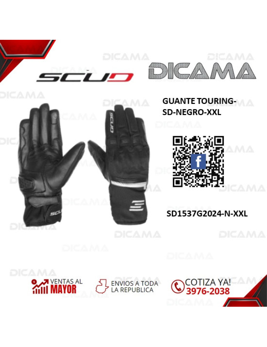 GUANTES MOTORISTA TOURING-SD-NEGRO-XXL SCUD SD1537G2024-N-XXL