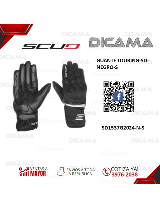GUANTES MOTORISTA TOURING-SD-NEGRO-S SCUD SD1537G2024-N-S