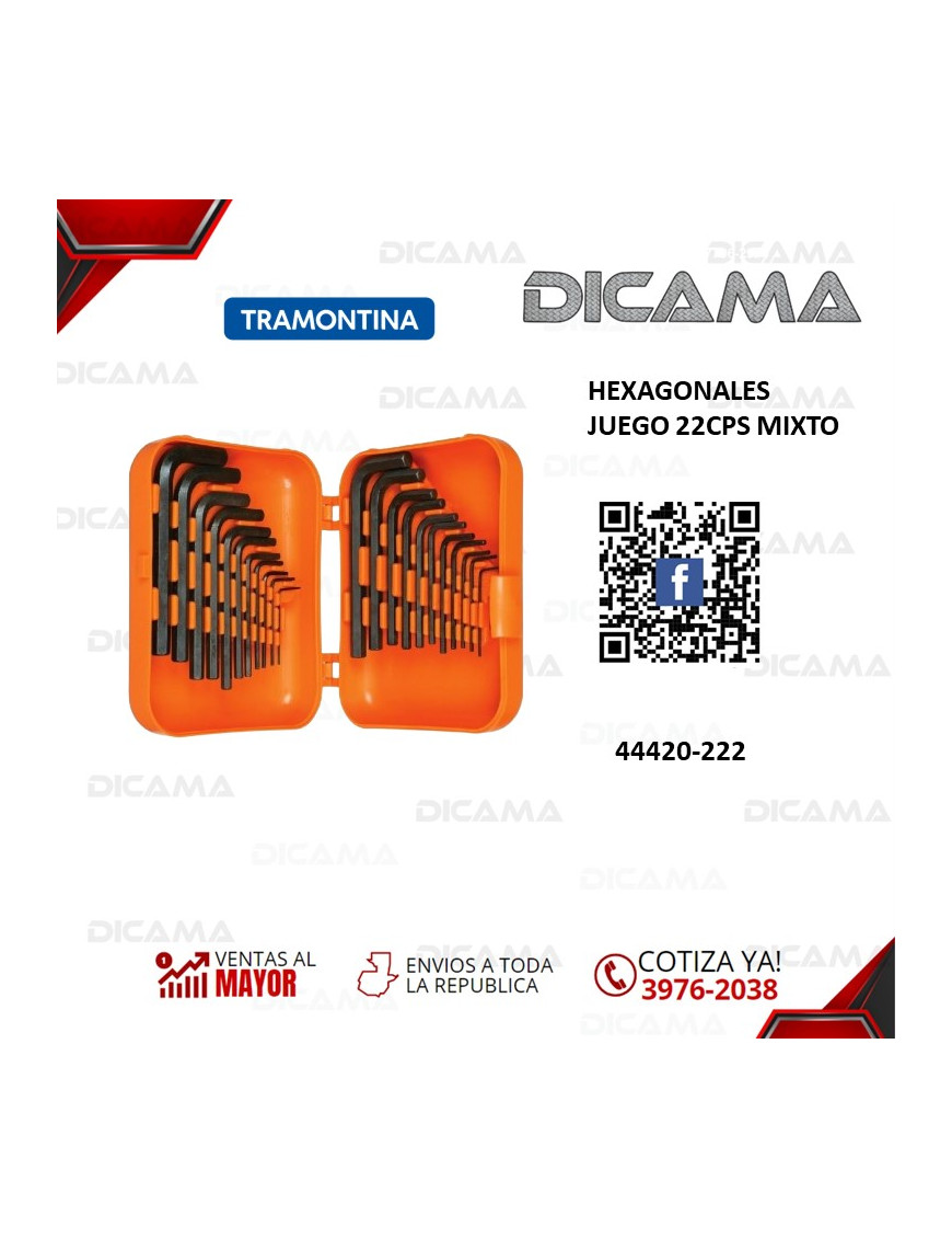 HEXAGONALES JUEGO 22CPS MIXTO TRAMONTINA 44420-222