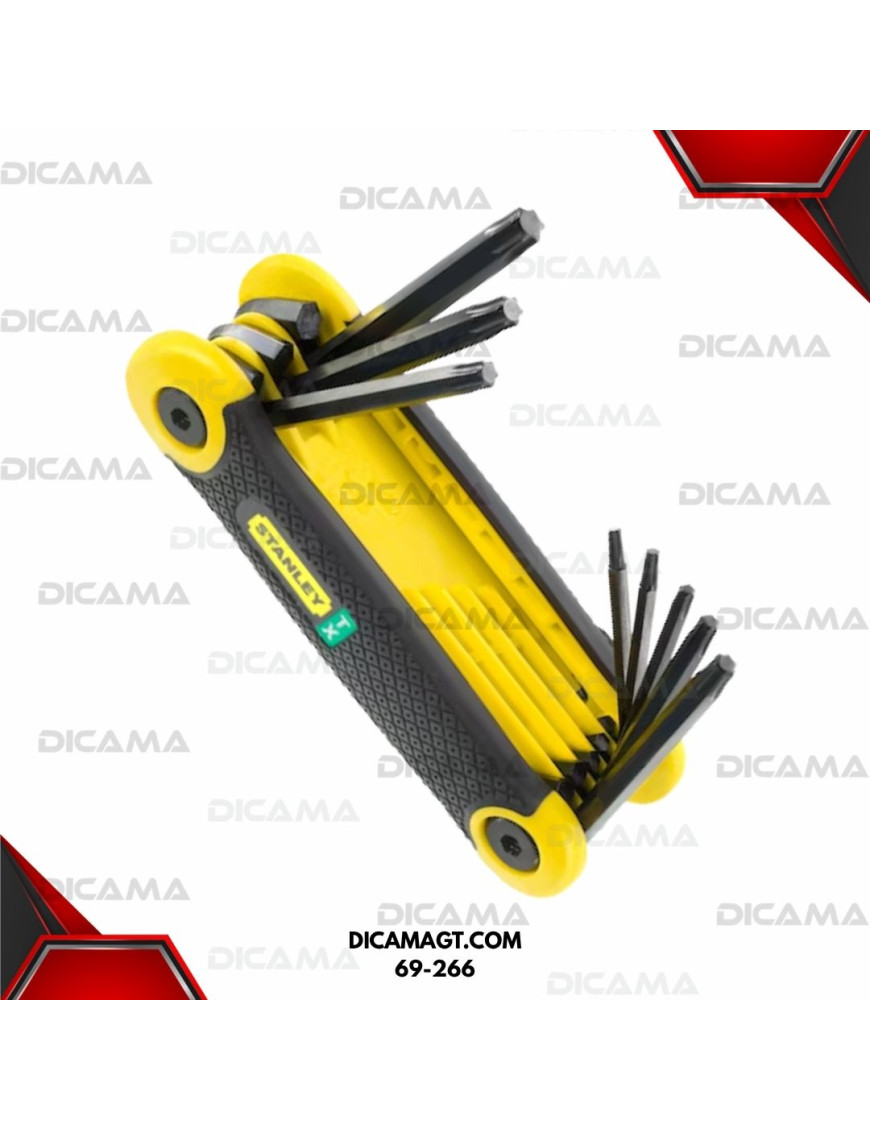 JGO LLAVES TORX 8 PZAS JUEGO T9-T40 STANLEY 69-266
