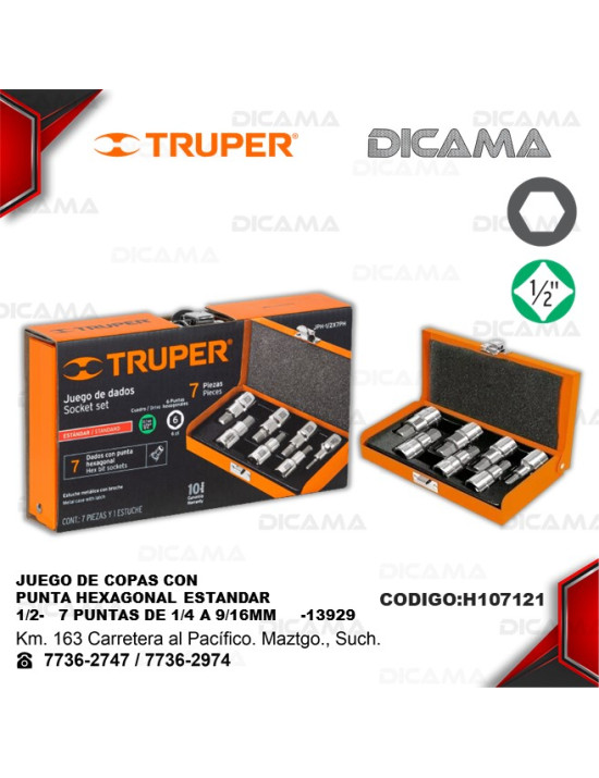 JGO DE 7 PUNTAS ALLEN STD MANDO DE 1/2 TRUPER 13929
