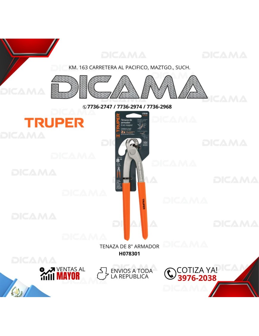 TENAZA DE 8 ARMADOR TRUPER 17519