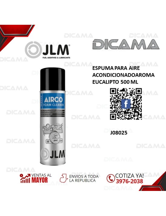 ESPUMA PARA AIRE ACONDICIONADOAROMA EUCALIPTO 500 ML JLM J08025