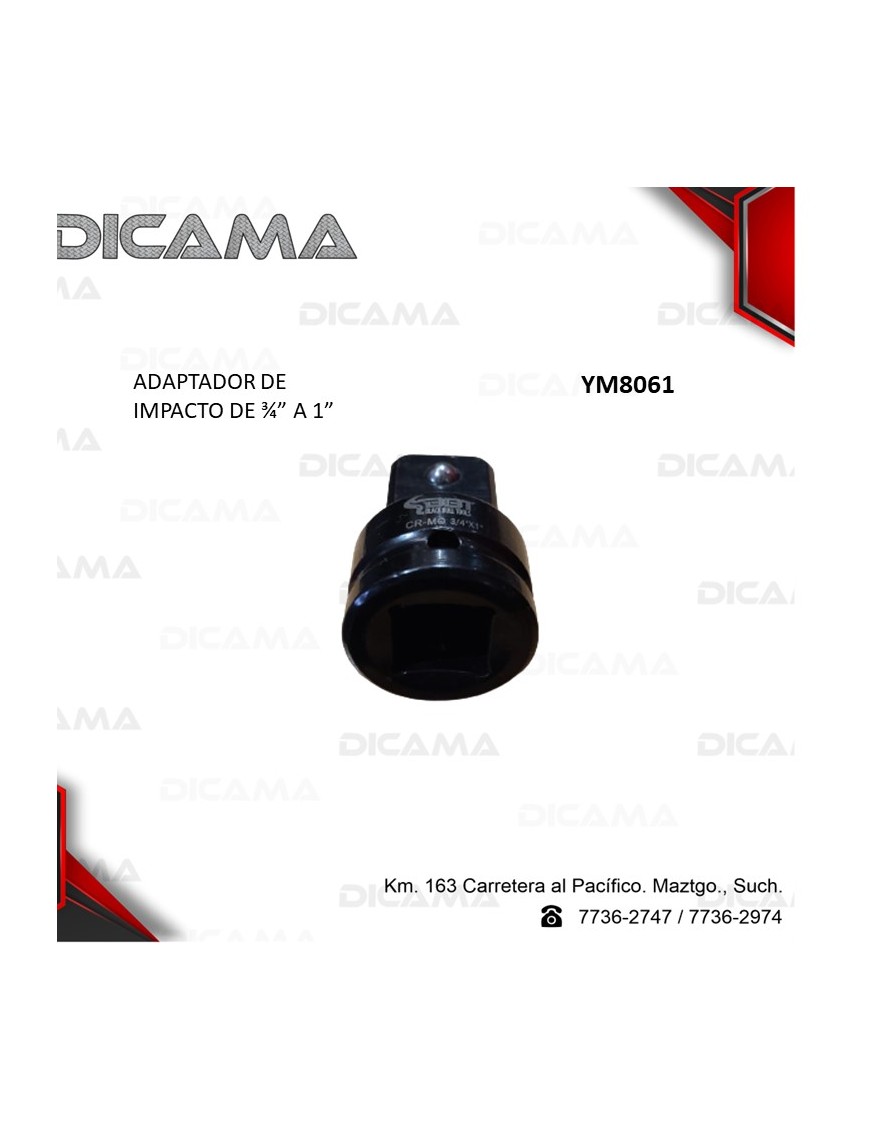 ADAPTADOR DE IMPACTO 3/4*1 BBT YM8061