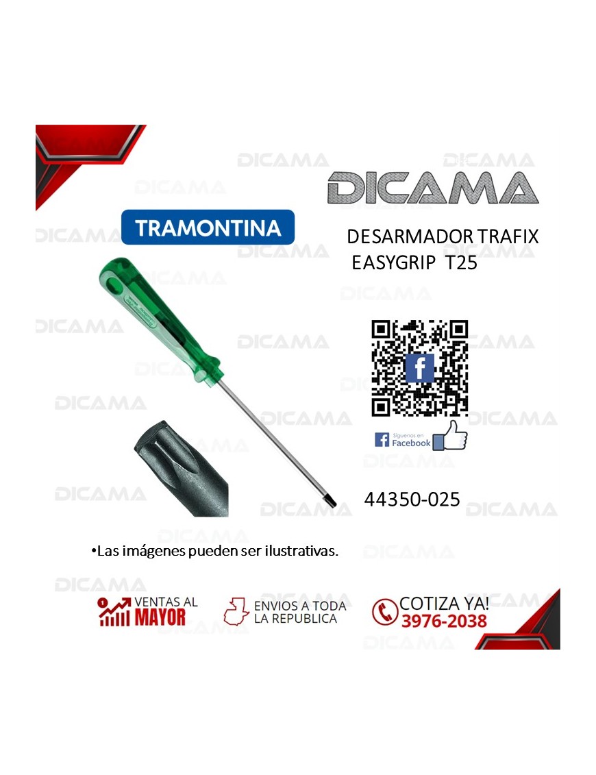 DESARMADOR TRAFIX EASYGRIP  T25 TRAMONTINA 44350-025