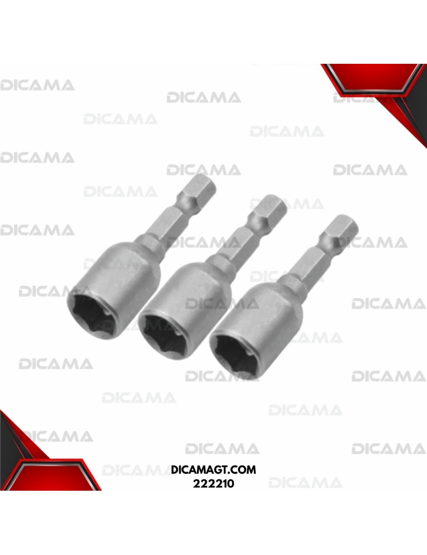 ADAPTADOR DE 3 PCS HEXAGONALES MAGNETICOS DE 48MM 10MM WOKIN 222210
