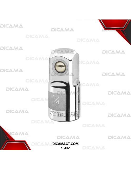 ADAPTADOR PARA RACTH DE CUADRO 1/4 A CUADRO 3/8 TRUPER 13417