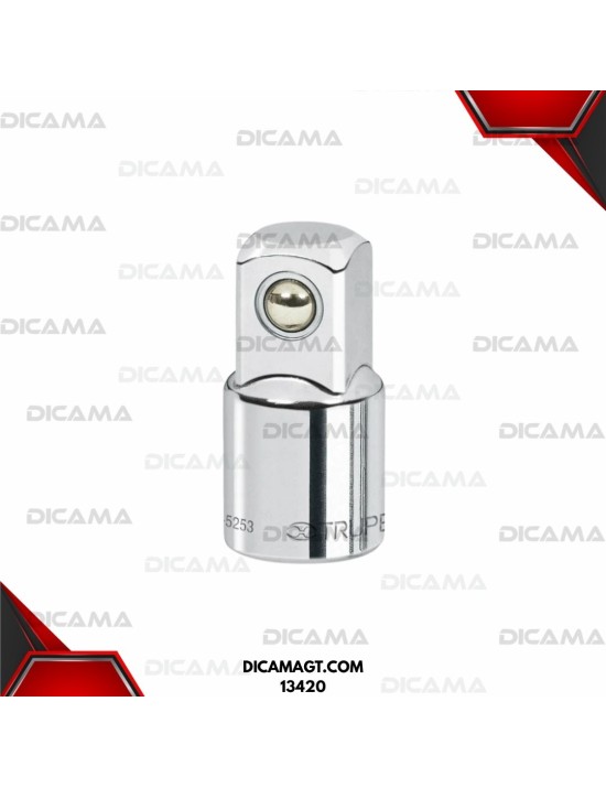 ADAPTADOR PARA RACTH DE CUADRO 3/8 A CUADRO 1/2 TRUPER 13420