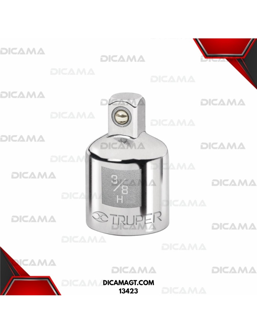 ADAPTADOR PARA RATCH DE CUADRO 3/8 A CUADRO 1/4 TRUPER 13423