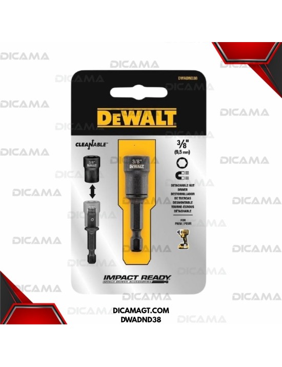 ADAPTADOR MAGNETICO DE IMPACTO TUERCA DE 3/8-1-7/8 DEWALT DWADND38