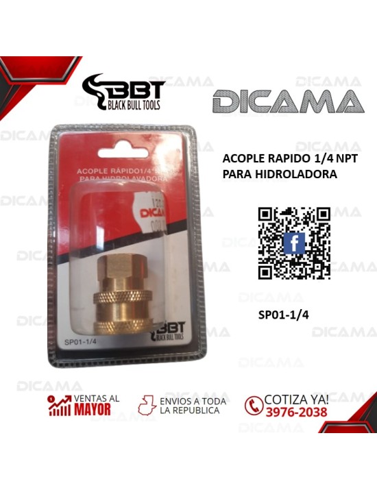 ACOPLE RAPIDO 1/4 NPT PARA HIDROLADORA