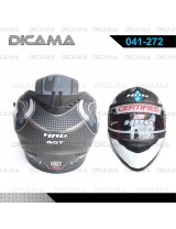 CASCO MOTORISTA L DANGER GRIS/NEGRO/FARNJAS VERDES HRO HRO-3400SDV-DANGER