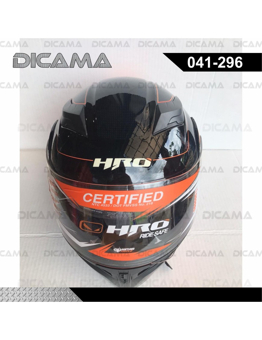 CASCO MOTORISTA L COPY  AZUL/NARANJA HRO HRO-3400SDV-COPY_A-L