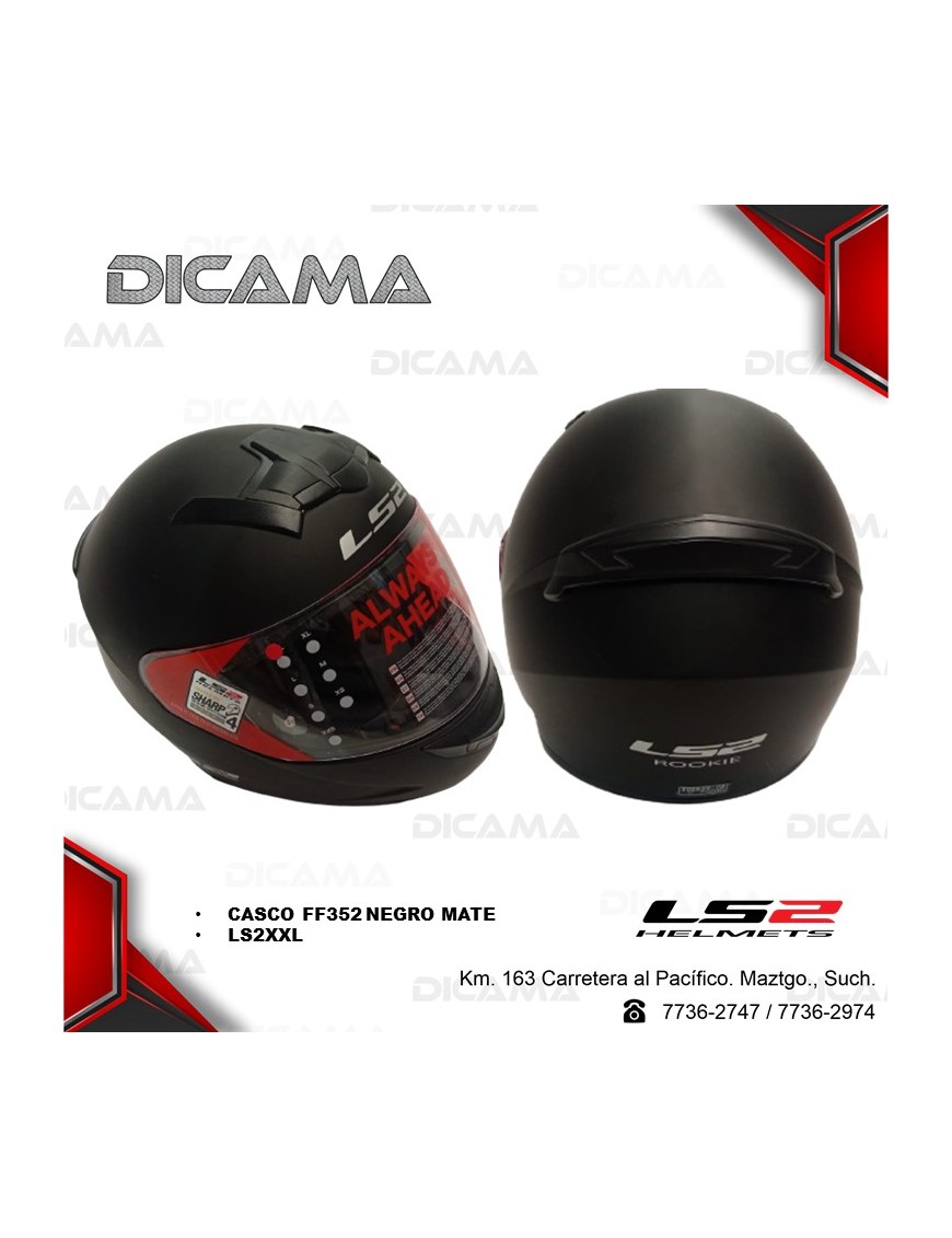 CASCO MOTORISTA XXL NEGRO ROOKIE LS2 ECER22-05