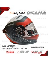CASCO MOTORISTA L BLANCO/ROJO/GRIS M ATTO BANDS FIBRA TERA FIBRAATTOB_BRGML