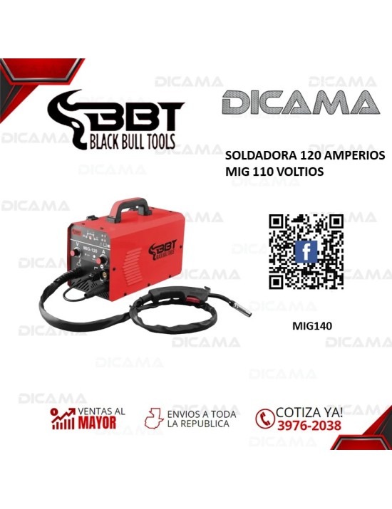 SOLDADORA 120 AMPERIOS MIG 110 VOLTIOS