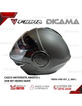 CASCO MOTORISTA ABIERTO L ONE BIT NEGRO MATE FIBRA FIBRA-ONE-BIT_S_NM-L