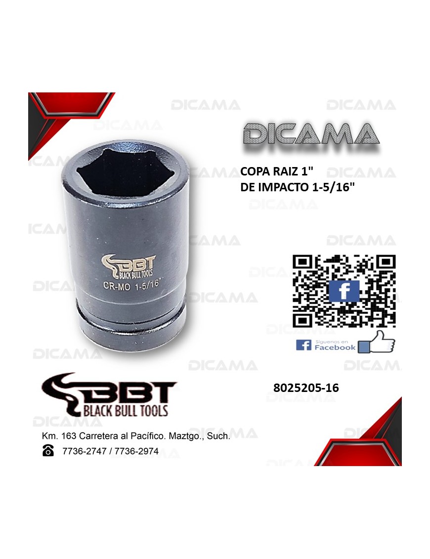 COPA RAIZ 1" 1-5/16" DE IMPACTO