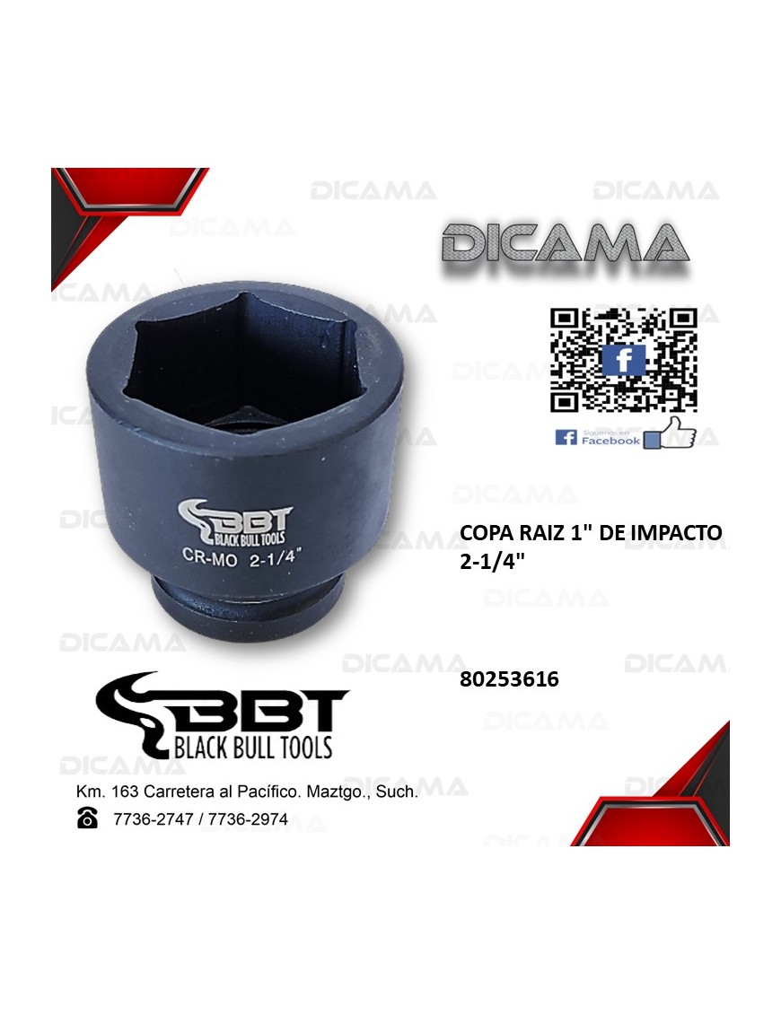 COPA RAIZ 1" 2-1/4" DE IMPACTO