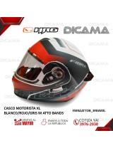 CASCO MOTORISTA XL BLANCO/ROJO/GRIS M ATTO BANDS FIBRA TERA FIBRAATTOB_BRGMXL